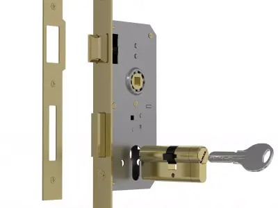 Door Lock with Cylinder  3D model