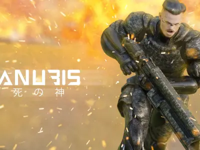 LOW POLY ROBOT -  ANUBIS  Low-poly 3D model