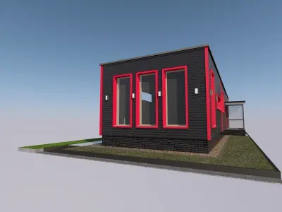 office container building model 3D model
