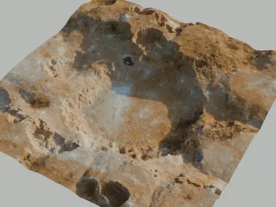 Landscape 3D model Low-poly 3D model