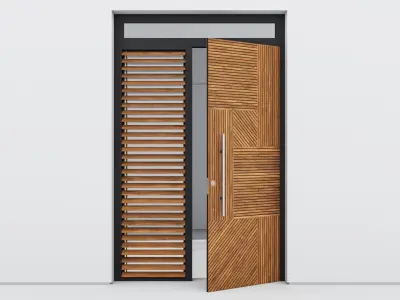 Aluminium door 186 3D model