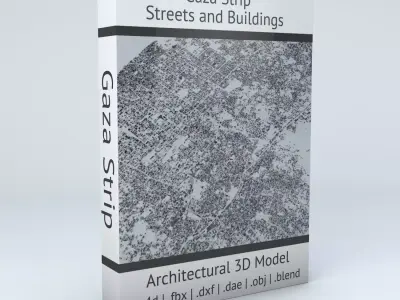 Gaza Strip Streets and Buildings 3D model