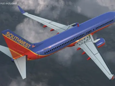  Southwest Airlines Boeing 737-800 with Interior Rigged 