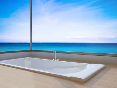 Bathroom on the sea 3D model