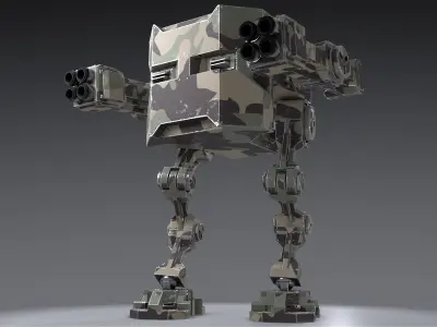 Mech 07 - Patriot Low-poly 3D model