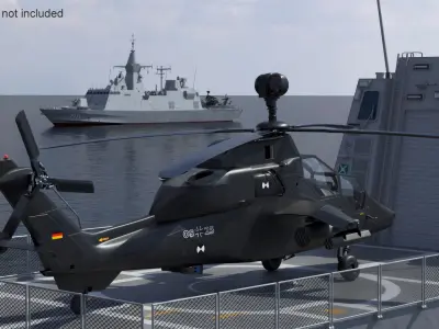  Baynunah Class Corvette with Eurocopter Tiger EC665 Rigged 