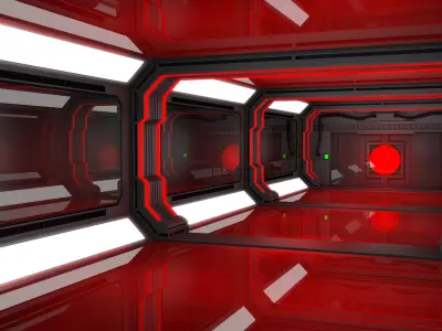 Sci fi Corridor Futuristic 3D model