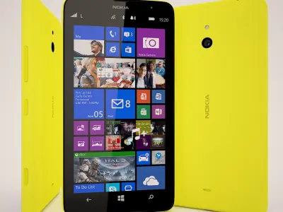 Nokia Lumia 1320 All Colors 3D model