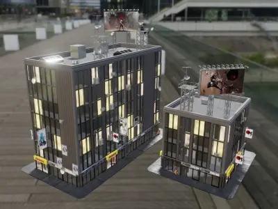 Buildings Free low-poly 3D model purchase