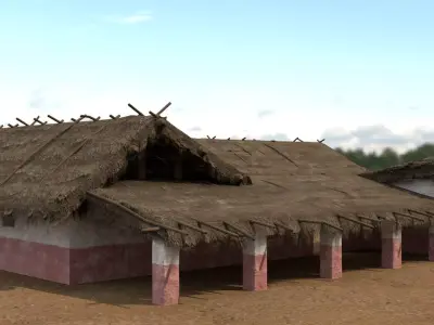 Mediavel house  Low-poly 3D model