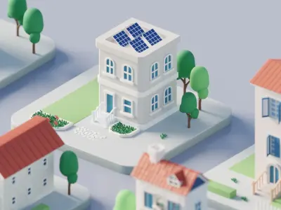 Cartoon Houses Low Poly Collection 3D model