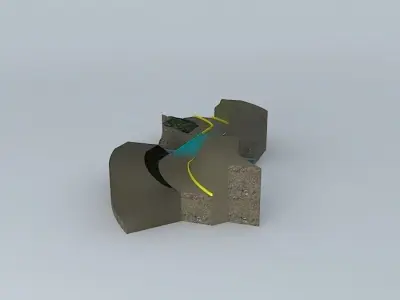 Bridge on Highway Free 3D model