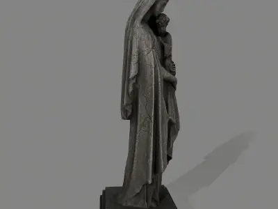 Woman Statue Low-poly 3D model