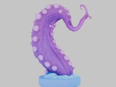 Stylized Tentacle Creature 3D Model Low-poly 3D model