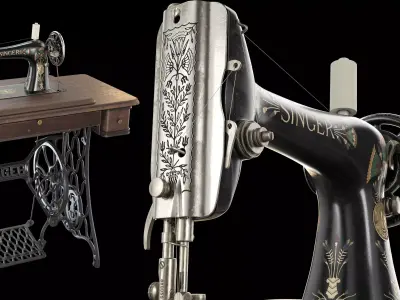 Rare Singer sewing machine 3D model