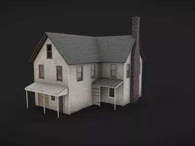 House 03 - Clean Low-poly 3D model