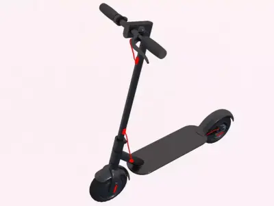 Electric scooter 3D model by turbosg789