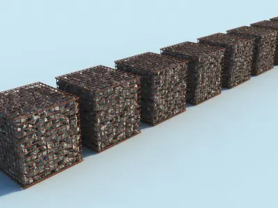 Gabion 3d - Rusty 3D model
