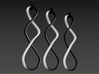 Fralick Light Chrome LED Pendant 3D model