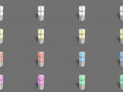 PBR Sci-Fi Building A33 Low-poly 3D model