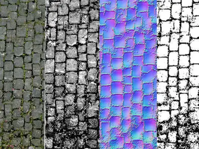 Cobblestone Road  3D model