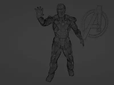 Iron Man Low-poly 3D model