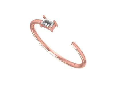 Women Open End Light Weight Band Ring 3D print model