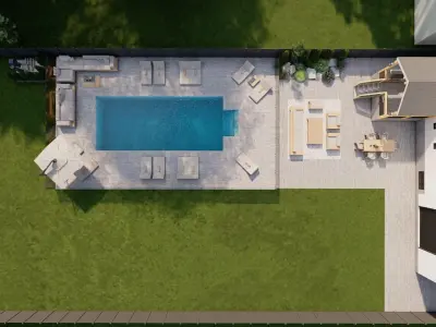 Garden Landscape 3D Model - SketchUp and Lumion Scene 3D model 3D model