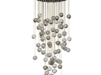 DESAFINADO chandelier with glass balls hanging from it 3D model
