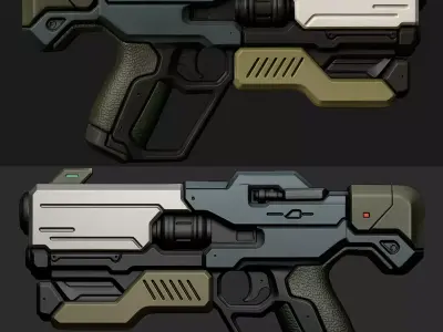 Pistol Sci Fi A141984 3D model