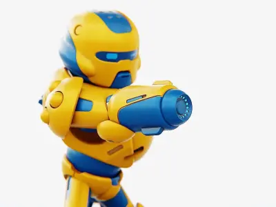 COMBAT DROID COLOBO  RIGGED 3D model