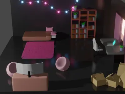 girls room 3D model