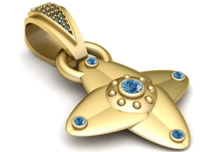 STAR GOLD PENDANT  3D print model