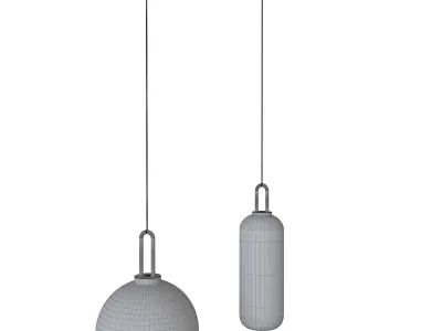Iona glass pendant lamp 3D model