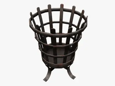Iron Brazier Low-poly 3D model