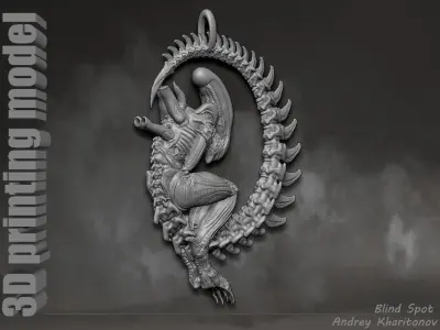 The pendant is alien 3D print model