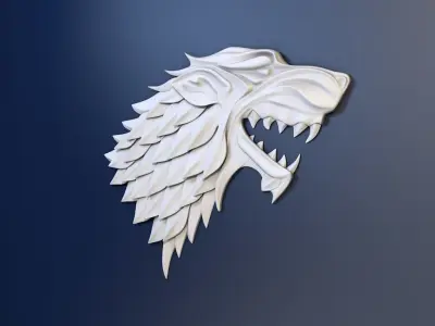 Game of Thrones House Stark Heraldry Low-poly 3D model