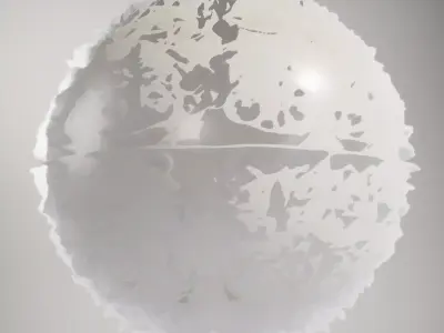 Ceramic Ornate White Embossed Texture