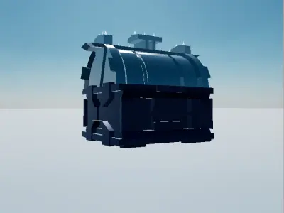 Sci-Fi Vault model Low-poly 3D model