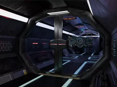 Koridor space schip 3D model