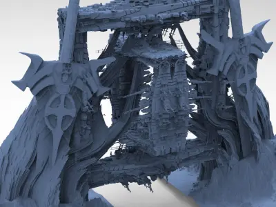 Mars Sci-Fi Monolith Massive structure 11  3D model