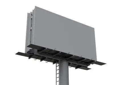 wo-Sided Billboard Low-poly 3D model