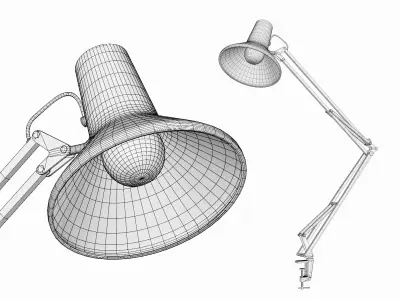 Luxo L 1P Orange Architects Table Lamp Free 3D model