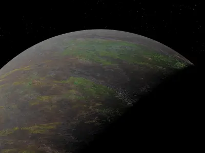 alien moon 003 Low-poly 3D model