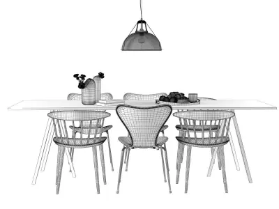 Dining Set 154 3D model