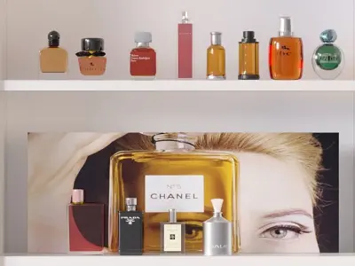 PERFUME COLLECTION SHELVES A 3D model
