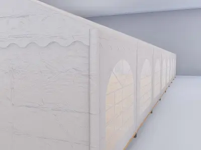 Marquee model tent with windows 3D model