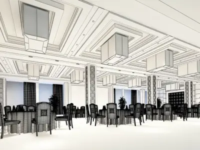Business Restaurant - Coffee - Banquet  192 3D model