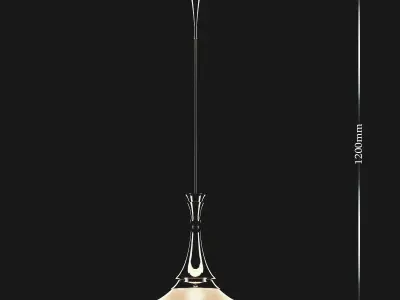 Odeon pendant light with measurements 3D model