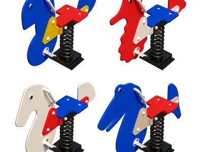 Childrens swing set 3D model